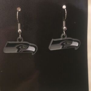 NFL Seattle Seahawks Official Dangle Earrings NWT Go Hawks!